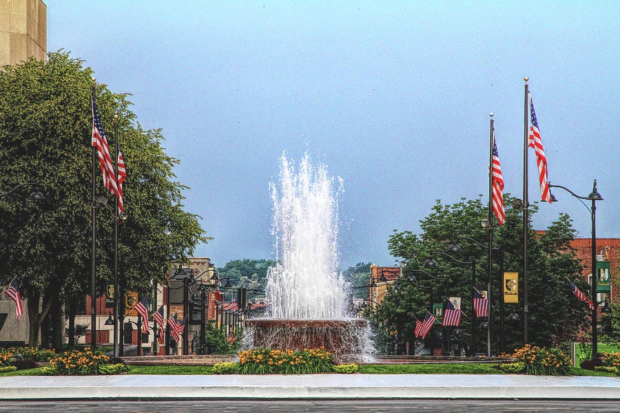 Veterans Memorial Fountain Belleville, Illinois #2 by John Freidenberg
