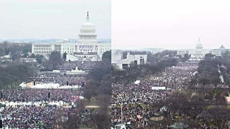 donald trump inauguration crowd vs womens march on dc crowd 2017 donald trump inauguration crowd vs womens march on dc crowd 2017