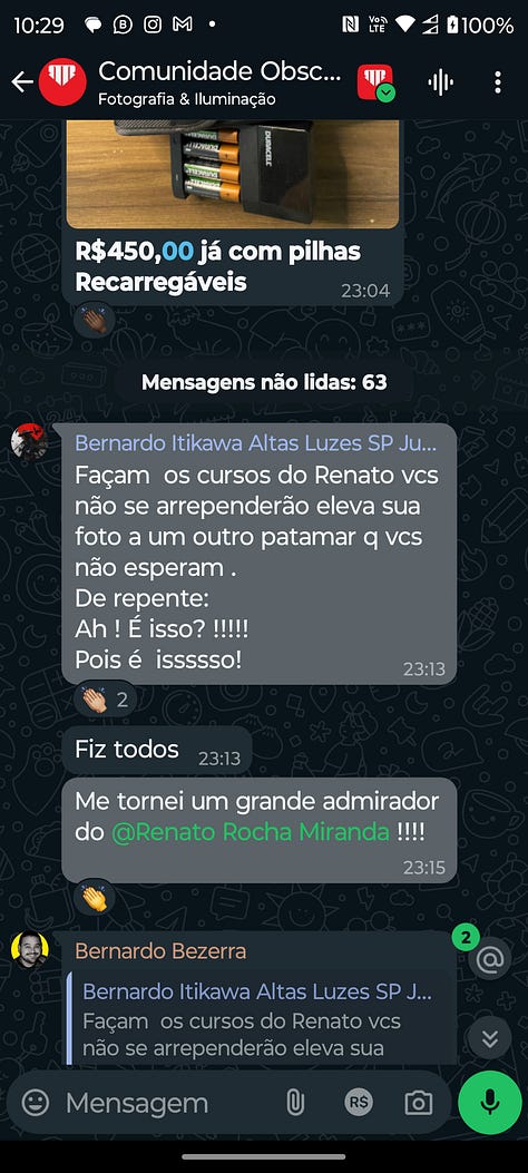 depoimentos dos alunos