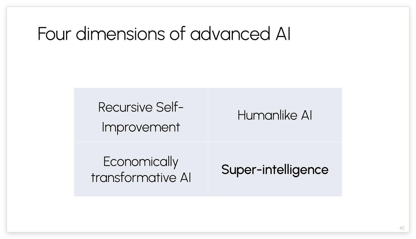 Four dimensions of advanced AI Four dimensions of advanced AI