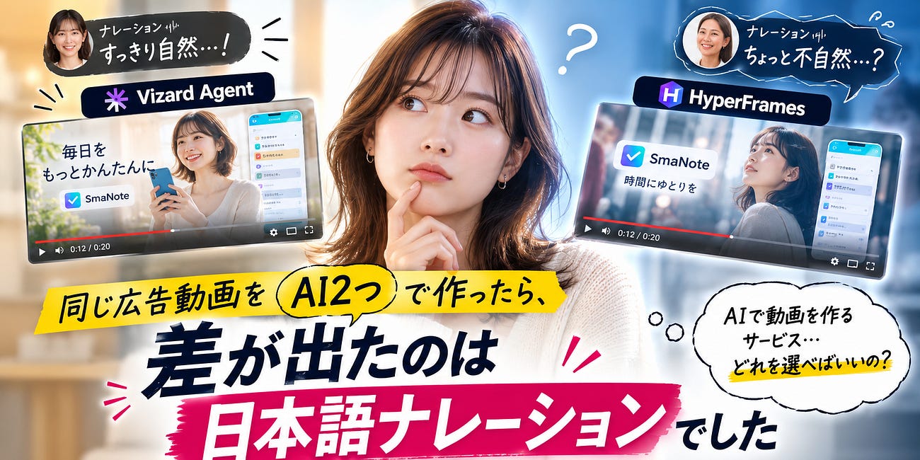同じ広告動画をAI2つで作ったら、差が出たのは日本語ナレーションでした