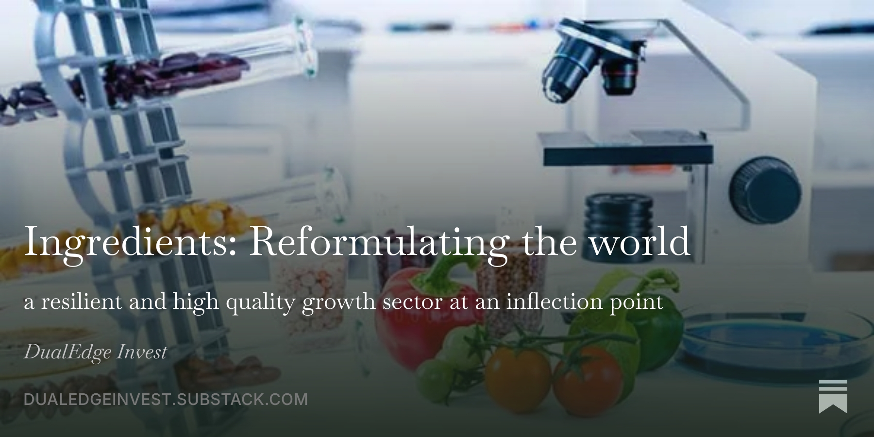 Ingredients: Reformulating the world