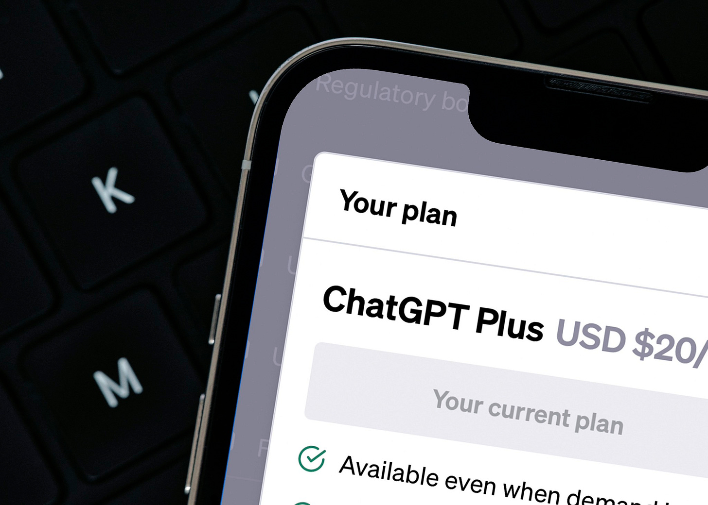 ChatGPT on a phone