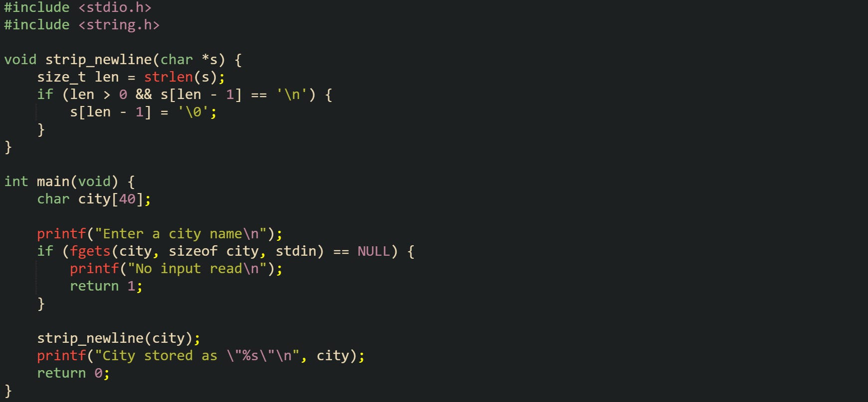 Input Handling With scanf and fgets in C