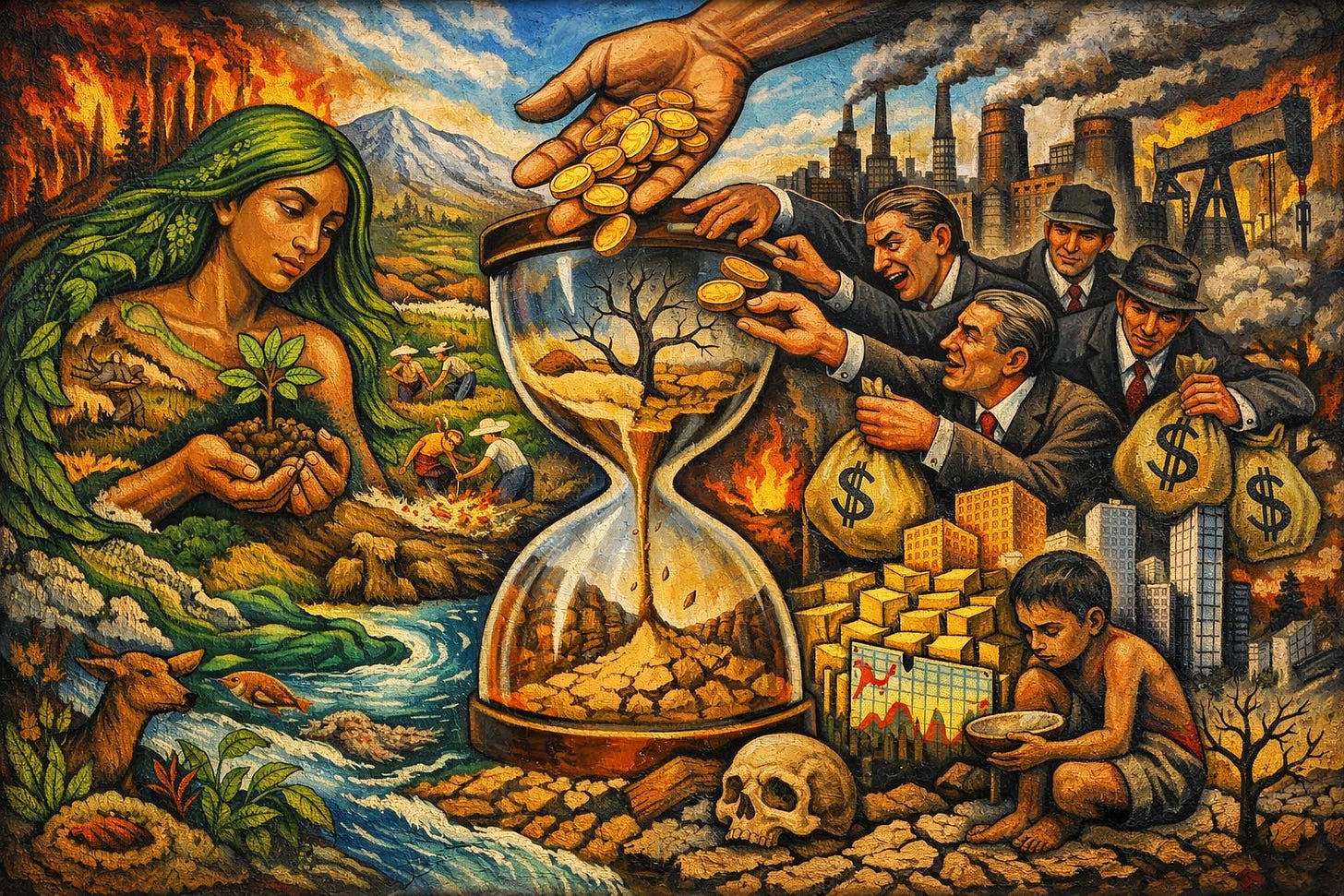 Capitulism - A cultural condition in which societies gradually surrender long-term ecological and social resilience.