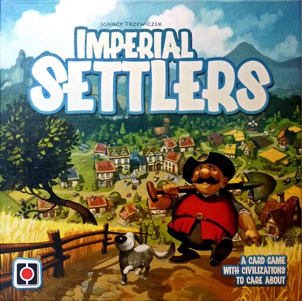Box front of English first edition of Imperial Settlers.