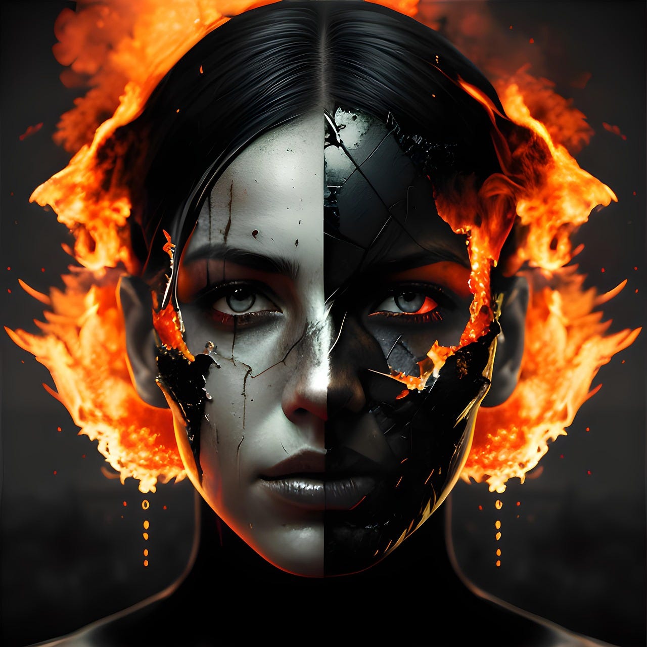 Surreal, Woman Face, Portrait, Woman