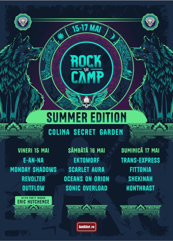 May be an image of text that says '15-17 15-17MAI MAI ROCK CMP SUMMER EDITION ンマンン NbINAK MYYYAAAYY COLINA SECRET GARDEN VINERI 15 MAI N 。 VA E-AN-NA MONDAY SHADOWS DUMINICĂ 17 MAI REVOLTER SÂMBĂTĂ 16 MAI EKTOMORF SCARLET AURA OCEANS ON ORION SONIC OVERLOAD OUTFLOW TRANS ANS-EXPRESS FITTONIA SHEKINAH PARTY INDOOR ERIC HUTCHENCE コラン KONTHRAST っんけ ドッンンド グッルンンル H Atastteattin AmBilet.ro ro' May be an image of text that says '15-17 15-17MAI MAI ROCK CMP SUMMER EDITION ンマンン NbINAK MYYYAAAYY COLINA SECRET GARDEN VINERI 15 MAI N 。 VA E-AN-NA MONDAY SHADOWS DUMINICĂ 17 MAI REVOLTER SÂMBĂTĂ 16 MAI EKTOMORF SCARLET AURA OCEANS ON ORION SONIC OVERLOAD OUTFLOW TRANS ANS-EXPRESS FITTONIA SHEKINAH PARTY INDOOR ERIC HUTCHENCE コラン KONTHRAST っんけ ドッンンド グッルンンル H Atastteattin AmBilet.ro ro'