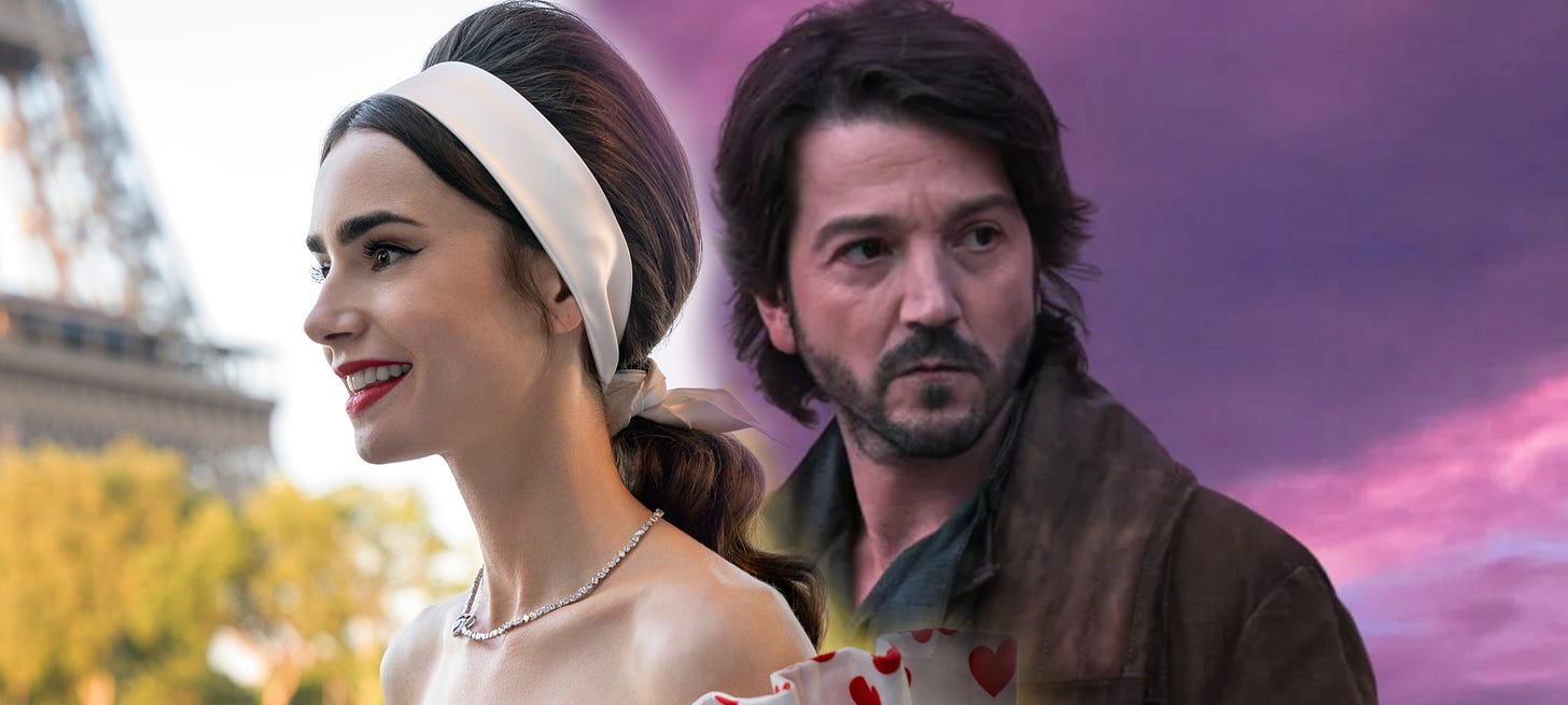 Emily (in Paris) and Cassian Andor