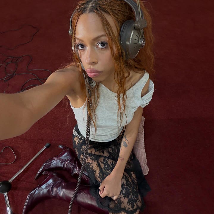 ravyn lenae photoshoots black and white photo and in color