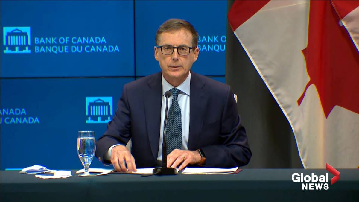 Coronavirus: Interest rates will remain low 'for a long time' Bank of  Canada Governor says | Watch News Videos Online