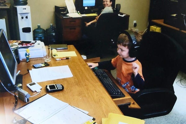 Author accepts his success by forcing toddler son to work Author accepts his success by forcing toddler son to work