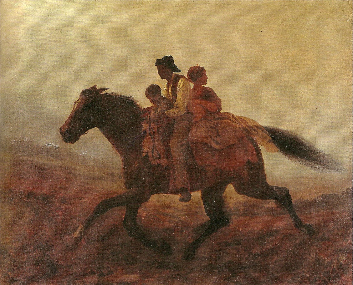 Eastman Johnson, A Ride for Liberty, The Fugitive Slaves, 1862 Eastman Johnson, A Ride for Liberty, The Fugitive Slaves, 1862