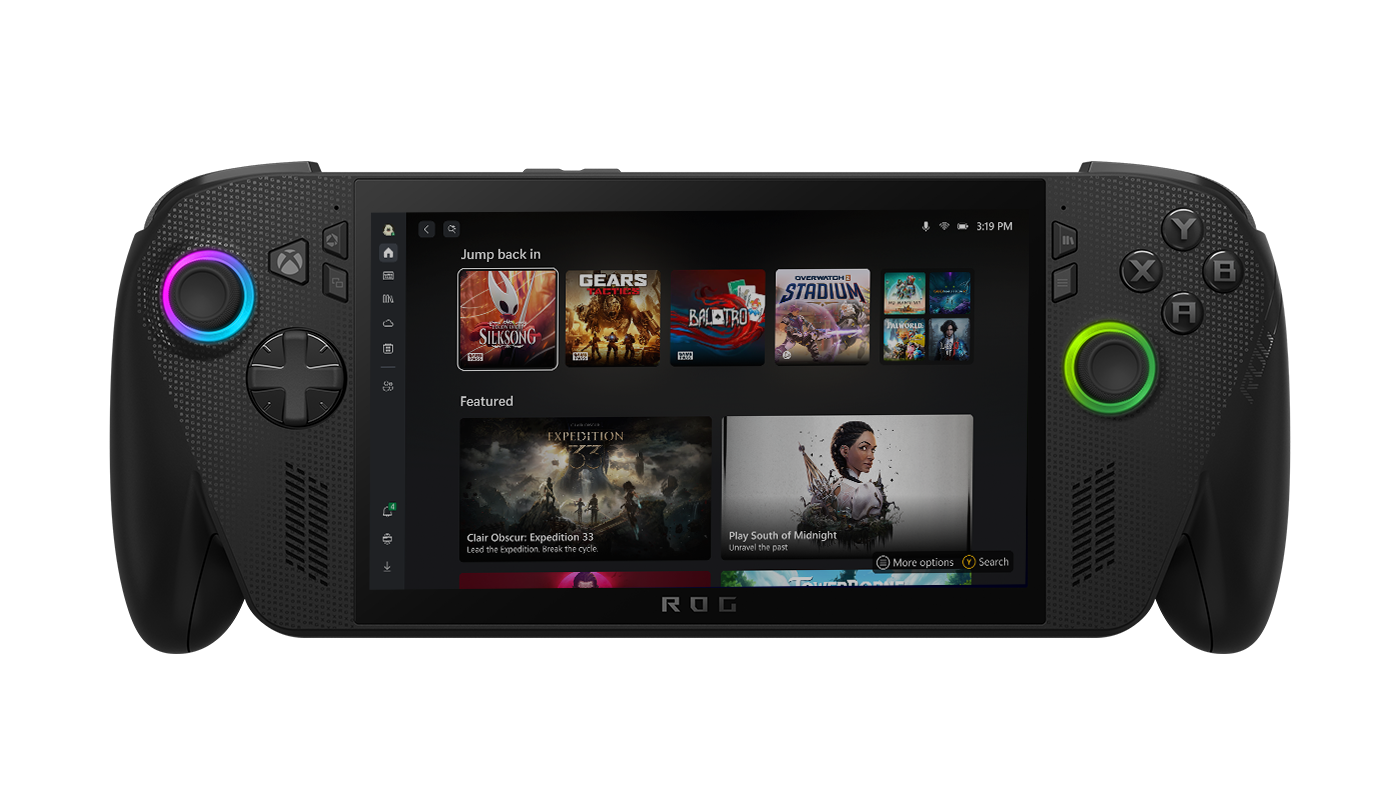 Center angle of the ROG Xbox Ally X Center angle of the ROG Xbox Ally X