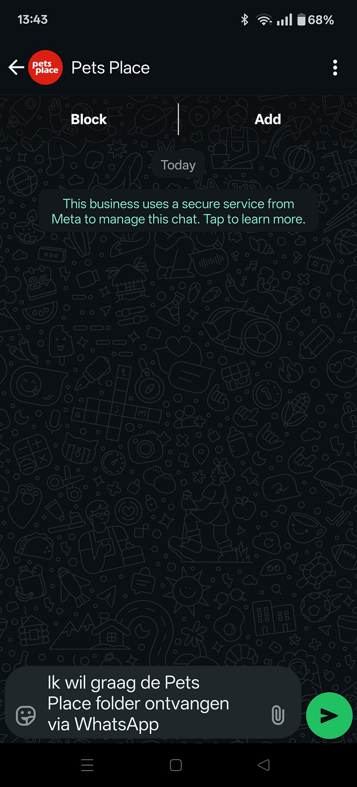 QR code promotion in a physical store to WhatsApp as a promotion channel