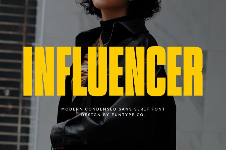 Influencer Bold Condensed Sans Serif Font
