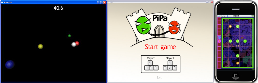 The games produced during GGJ 2009 in Erlangen