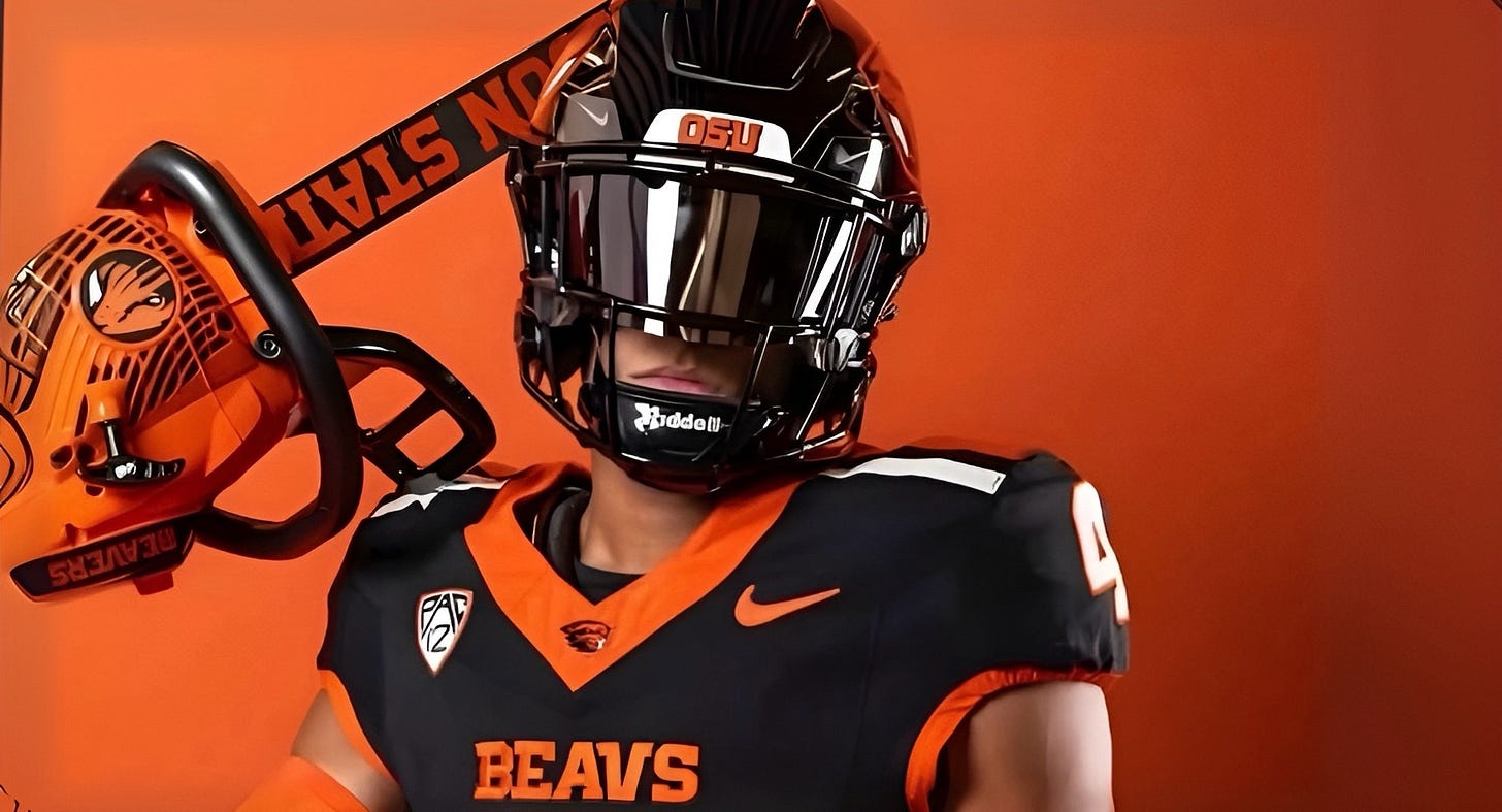 2026 Oregon State commit Donovan Dunmore poses during a photo shoot. Photo courtesy of Instagram.