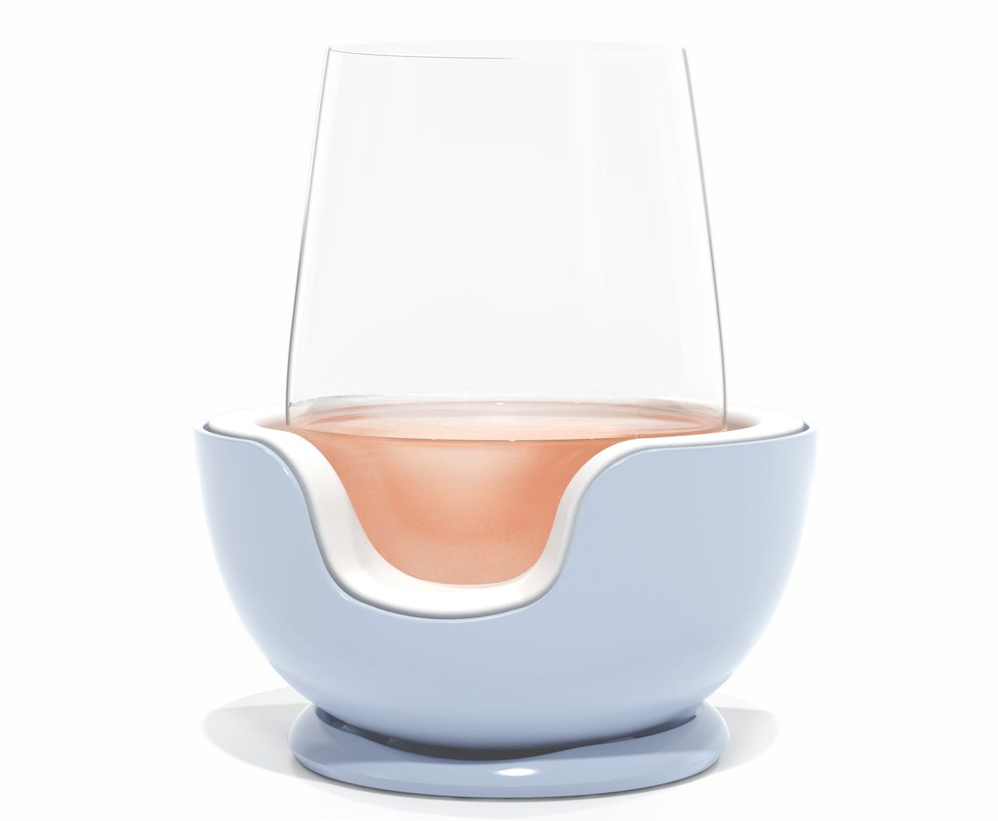 VoChill Stemless Wine Chiller in Glacier color - pale blue ice color, on trend and perfect for Spring & Summer