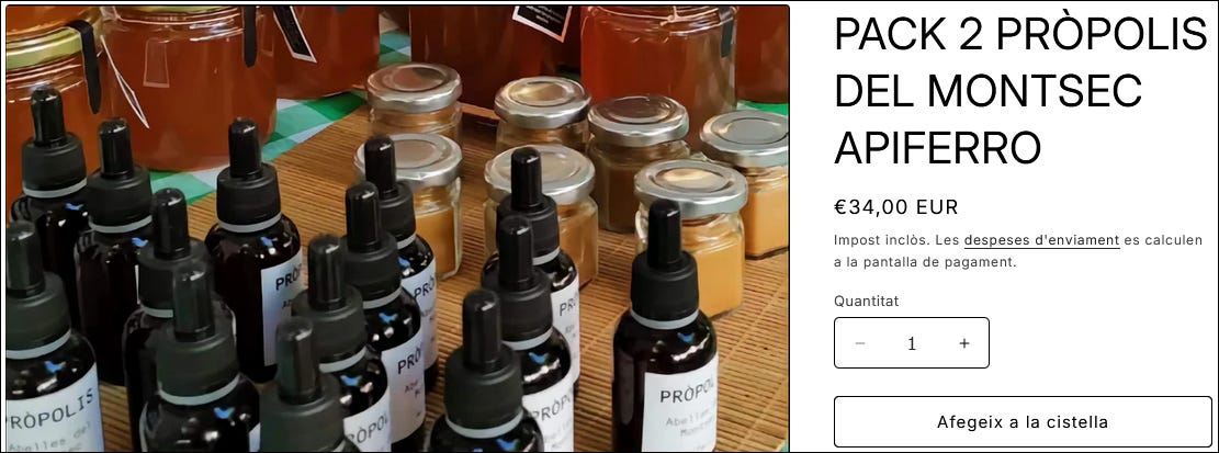 Com una cuirassa natural per al teu cos, pròpolis Apiferro del Montsec és el teu escut contra els imprevistos del dia a dia. Com una cuirassa natural per al teu cos, pròpolis Apiferro del Montsec és el teu escut contra els imprevistos del dia a dia.