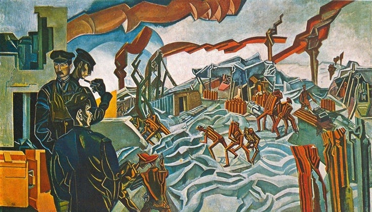 A Battery Shelled Friday by Wyndham Lewis | War art, British art ... A Battery Shelled Friday by Wyndham Lewis | War art, British art ...