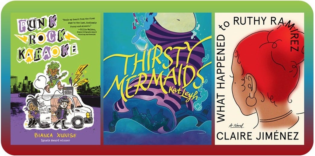Covers to the three runner-up books.