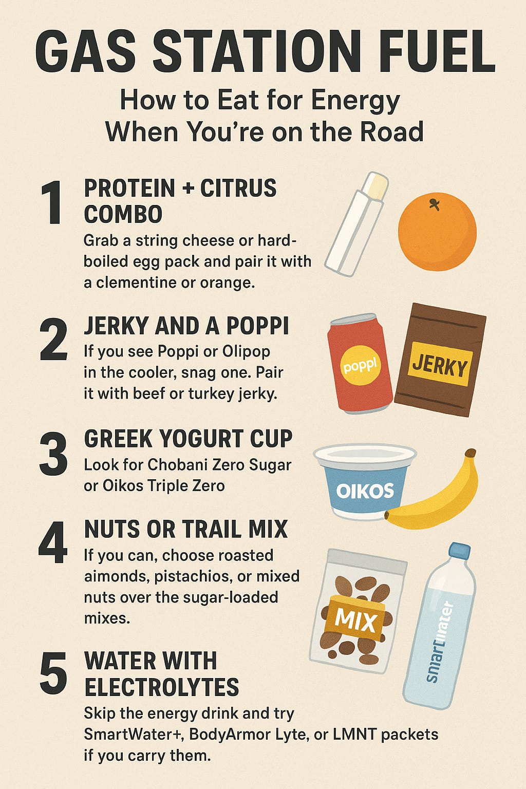 Fuel Food Examples Gas Station Fuel: How to Eat for Energy When You’re on the Road