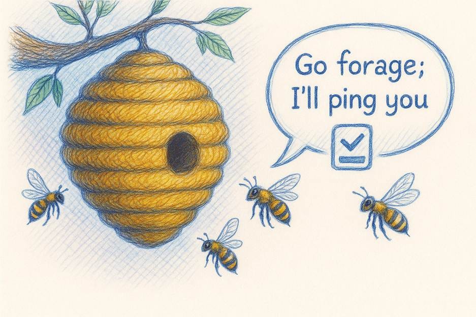 A beehive on a branch

AI-generated content may be incorrect.