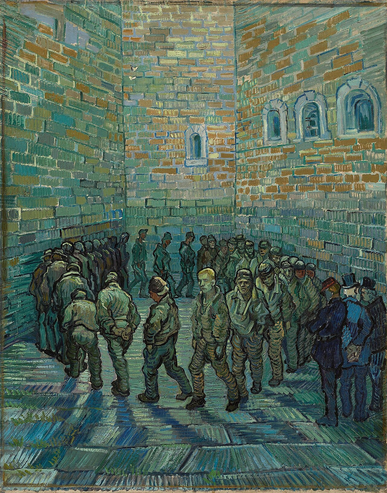 Prisoners walking in circle Prisoners walking in circle