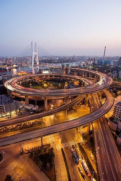Ten best: Nanpu bridge shanghai Places Around The World, Around The Worlds, Pont Du Gard, Famous Bridges, Bridge Building, Future City, Covered Bridges