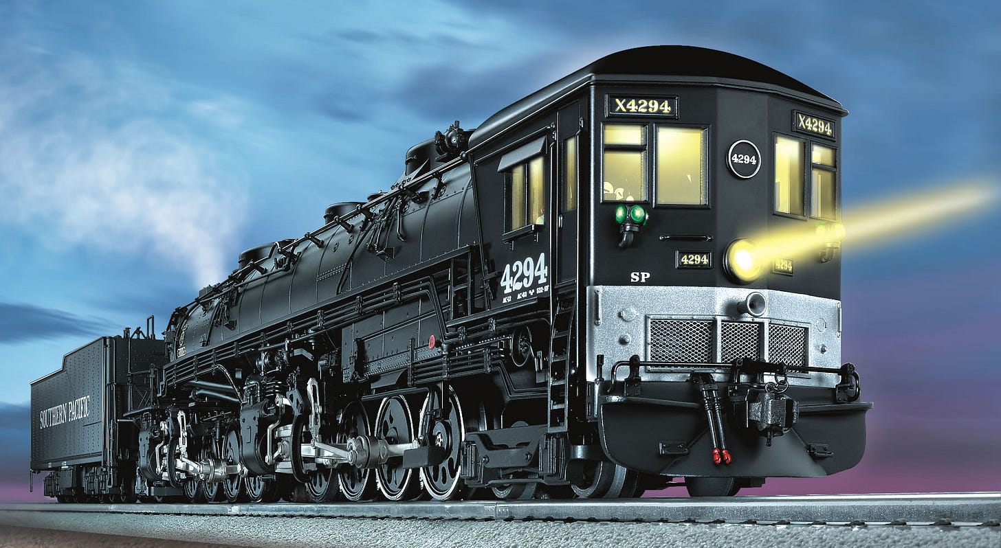 SOUTHERN PACIFIC SCALE 4-8-8-2 AC-12 CAB FORWARD #4294 (TMCC)