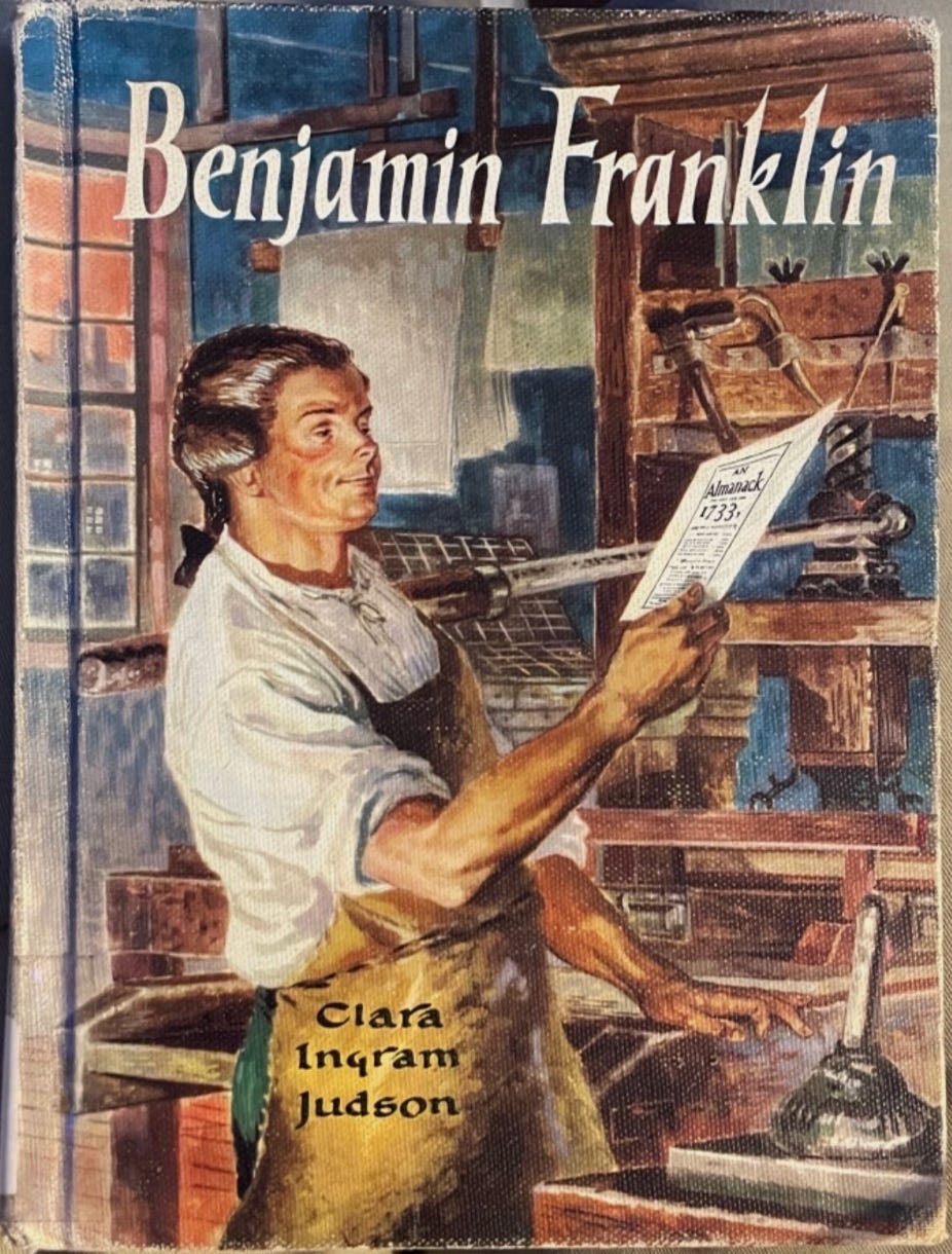 Front cover of the book Benjamin Franklin by Clara Ingram Judson