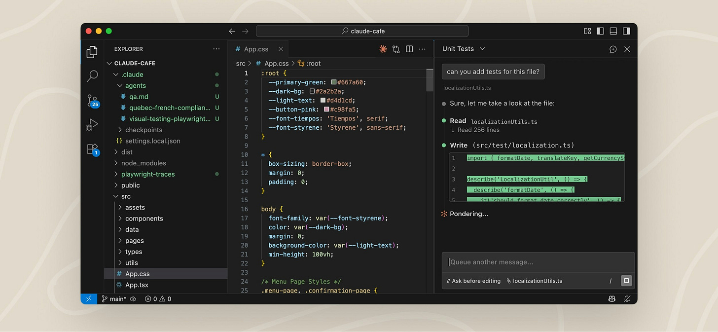 VS Code editor with the Claude Code extension panel open on the right side, showing a conversation with Claude VS Code editor with the Claude Code extension panel open on the right side, showing a conversation with Claude