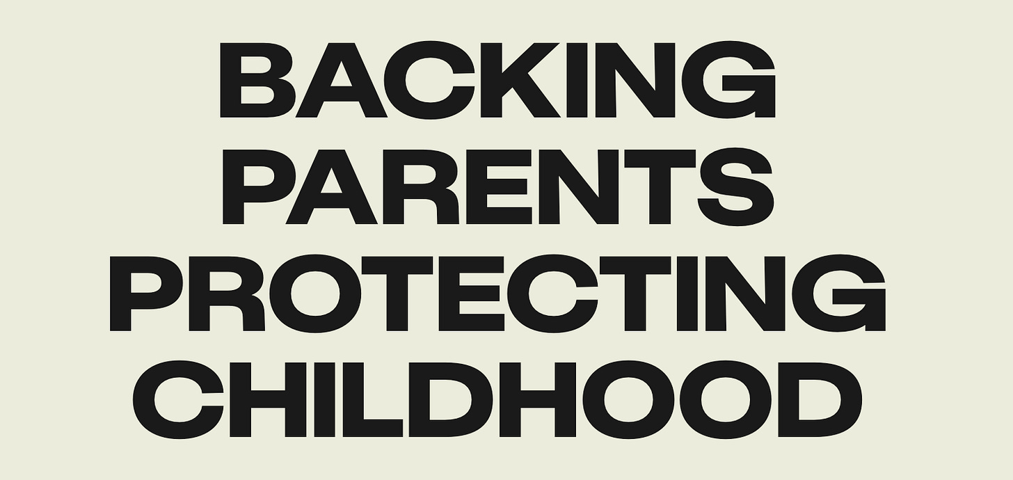 "Backing Parents Protecting Childhood."
