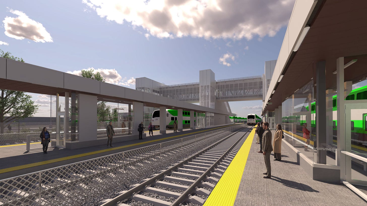Woodbine GO Station Platform Rendering 2