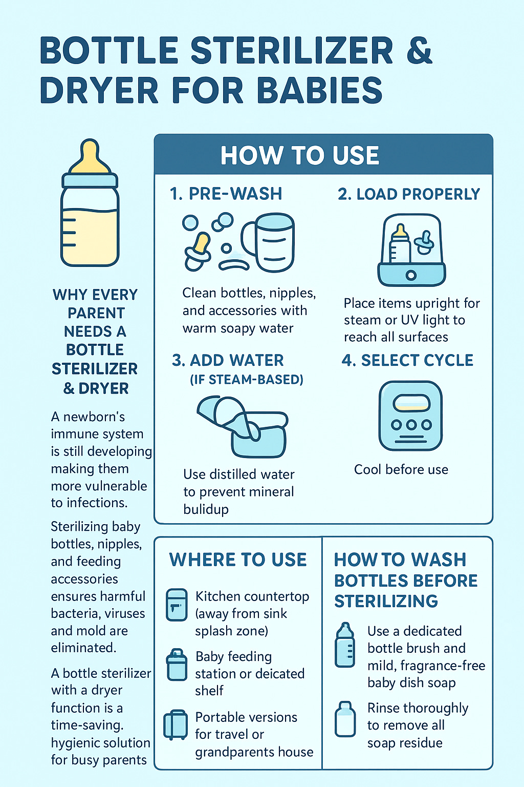 Baby Bottle Sterilizers & Dryers: A Complete Guide for Parents
