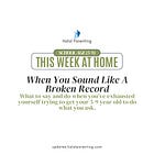 Scripts For School-Age Kids: When They Won't Listen
