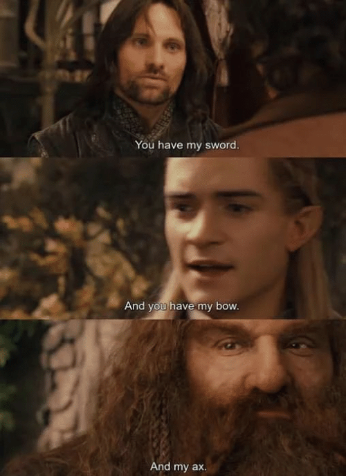 High Quality lotr sword bow axe Blank Meme Template