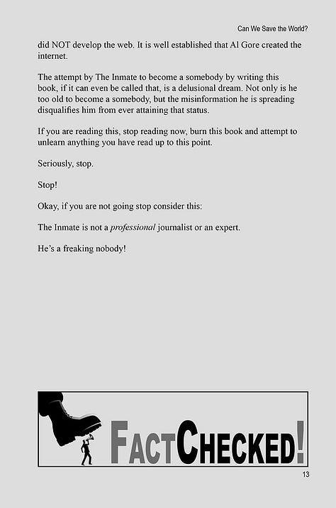 Sample pages from the new book, I'm Nobody. Who Are You? Can We Save the World?