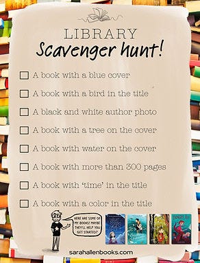 Library scavenger hunt activity sheet for students Library scavenger hunt activity sheet for students