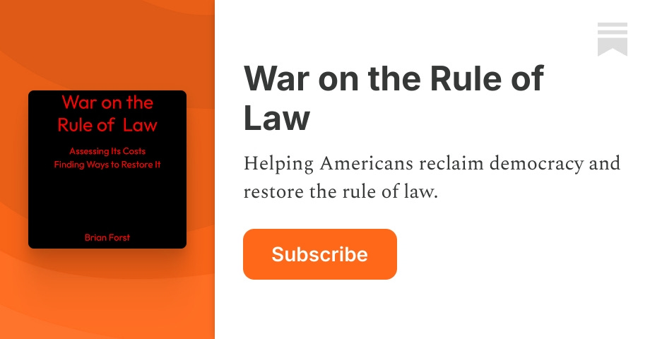 The Cost of Impunity - by Brian Forst