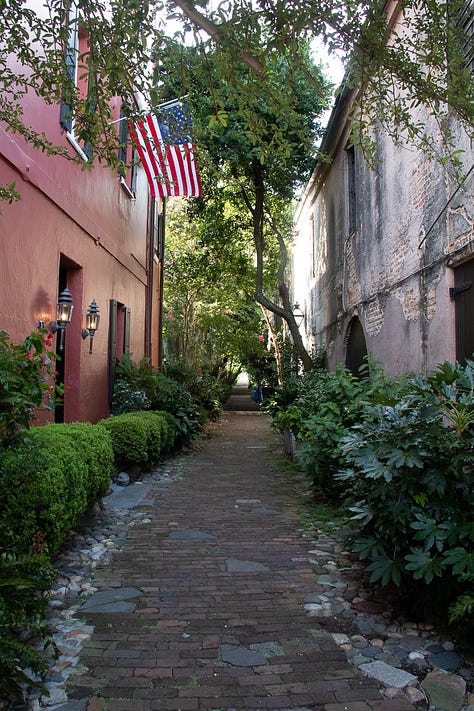 Hidden Flowerful Alleys in Charleston