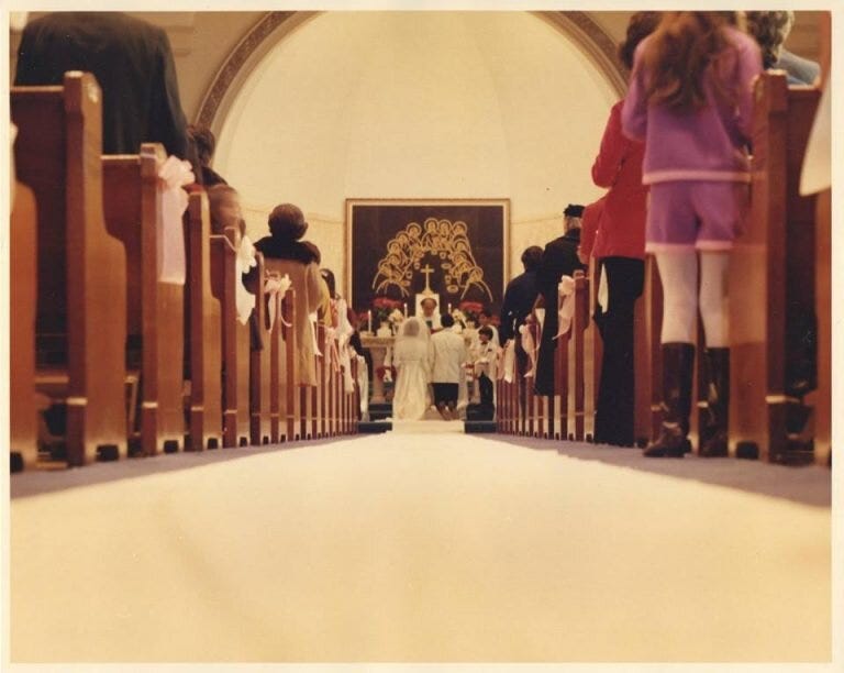 Wedding after 1966 Remodeling (Notice the Change in Clothing Styles Also)