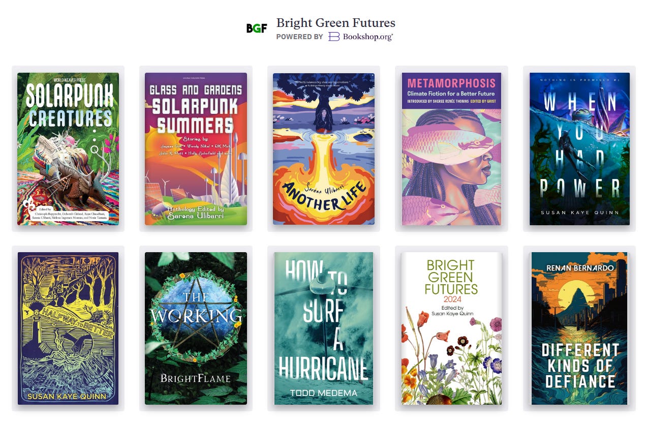 covers for the 10 solarpunk books
