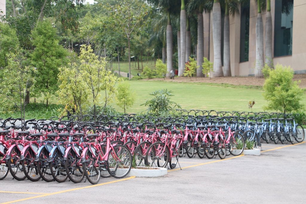 infosys campus bicycles