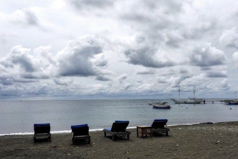 One of these Pemuteran deckchairs might have your name on it. Photo: Sally Arnold One of these Pemuteran deckchairs might have your name on it. Photo: Sally Arnold