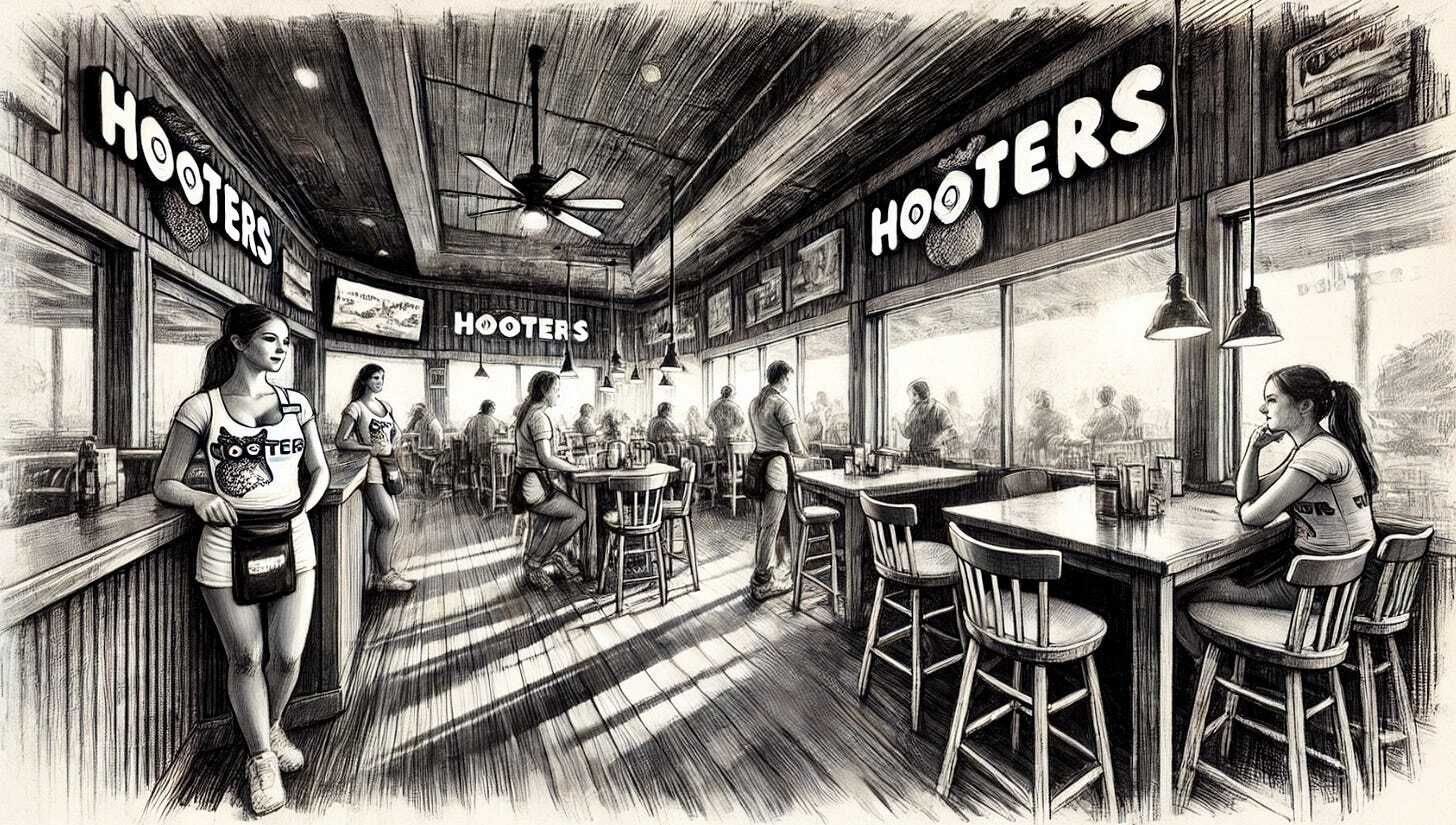 Hooters pierde brillo y sus camareras pagan el precio oculto. Hooters pierde brillo y sus camareras pagan el precio oculto.