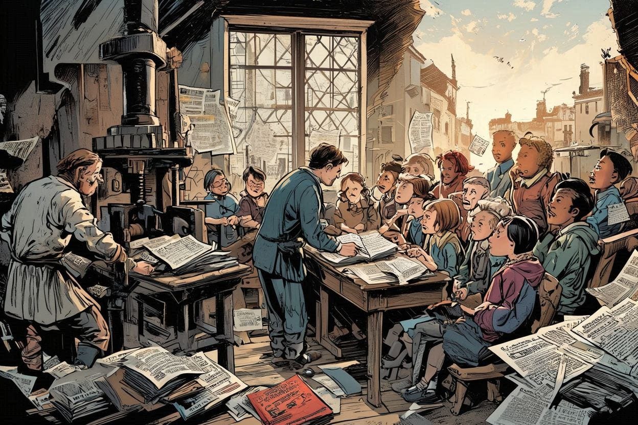 the reformation increased literacy rates and education, comic book art the reformation increased literacy rates and education, comic book art