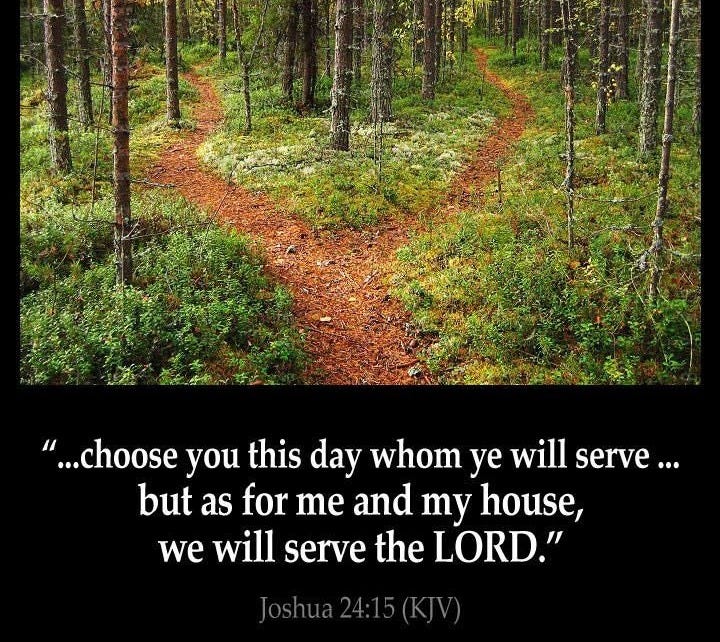 Joshua 24:15 "And if it seem evil unto you to serve the LORD, choose ... Joshua 24:15 "And if it seem evil unto you to serve the LORD, choose ...