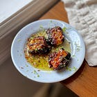 A Bronzed & Blistered Cheesy Stuffed Date, a Fresh New Protein Dish...